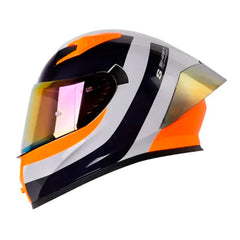 Casco Shaft 526sp Evo Narkan Gris Naranja Visor Iridium Rojo