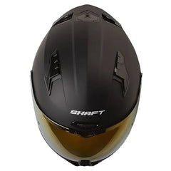 Casco Shaft 532Dv Solid Negro Rojo Visor Iridium Rojo