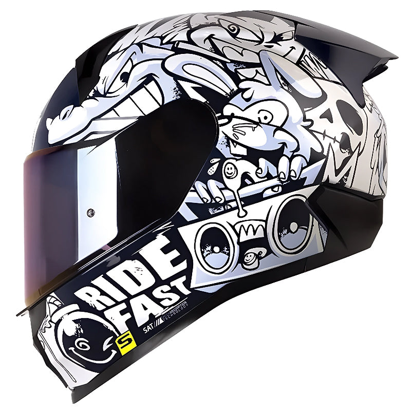 Casco Shaft 560 Avicena Azul Oscuro Blanco