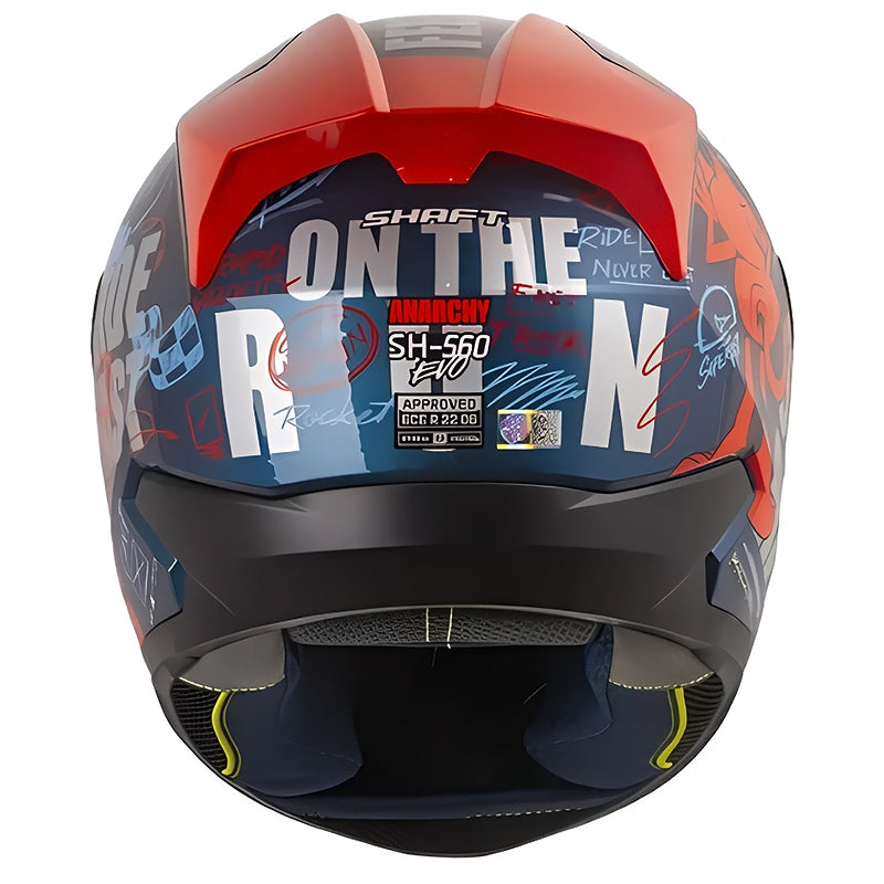 Casco Shaft 560 Evo Anarchy Camaleon Rojo