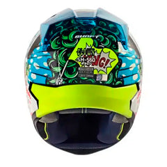 Casco Shaft 560 Evo Clown Blanco Azul Visor Iridium Rojo