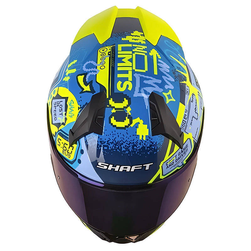 Casco Shaft 560 Evo G2G Azul Amarillo Neon