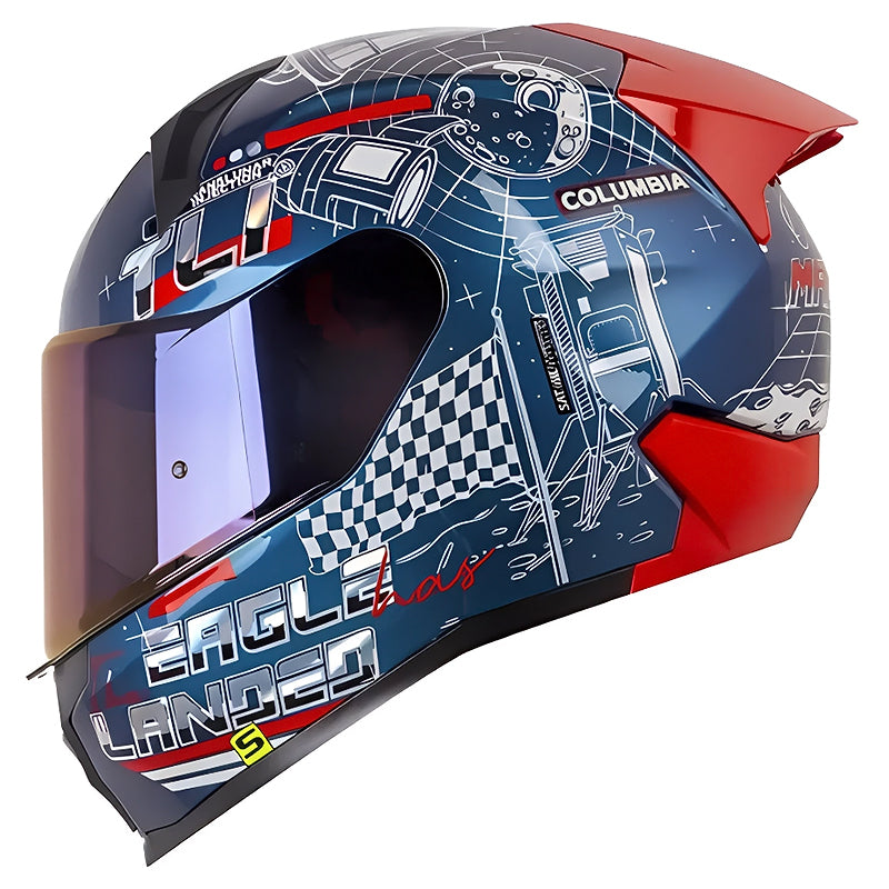 Casco Shaft 560 Evo Mankind Camaleon Rojo