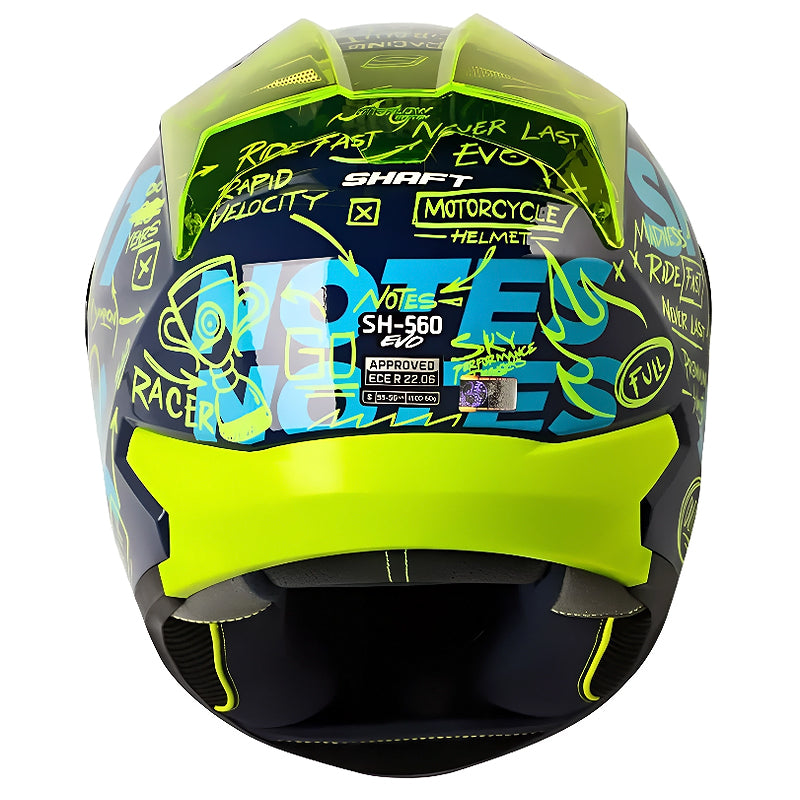 Casco Shaft 560 Evo Notes Azul Amarillo