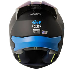 Casco Shaft 560 Evo Solid Negro Azul Visor Iridium Azul