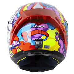 Casco Shaft 562 Dreams Azul Naranja Visor Iridium Rojo
