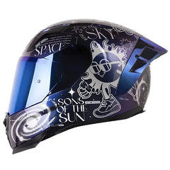 Casco Shaft 562 R Spaces Camaleon Silver Visor Iridium Azul