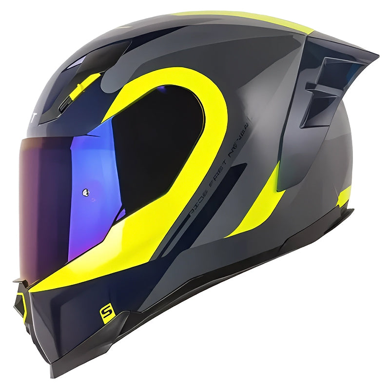Casco Shaft 562R Suuroka Gris Oscuro Amarillo Neon
