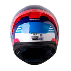 Casco Shaft 582Sp Acenes Blanco Azul Visor Iridium Rojo