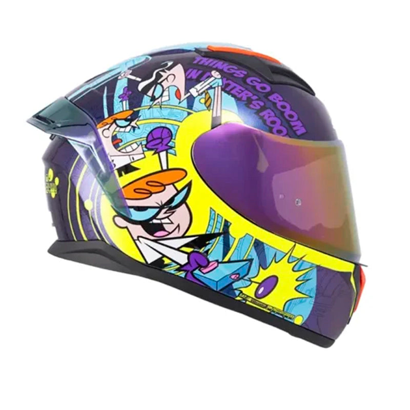 Casco Shaft 582Sp Evo Dexter Camaleon Amarillo Visor Iridium Morado