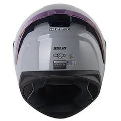 Casco Shaft 582Sp Evo Solid Gris Negro Visor Iridium Azul