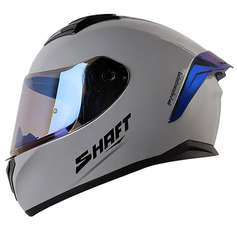 Casco Shaft 582Sp Evo Solid Gris Negro Visor Iridium Azul