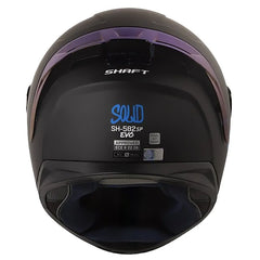 Casco Shaft 582Sp Evo Solid Negro Azul Visor Claro Azul