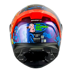 Casco Shaft 582Sp Evo The Cowardly Camaleon Azul Visor Iridium Dorado