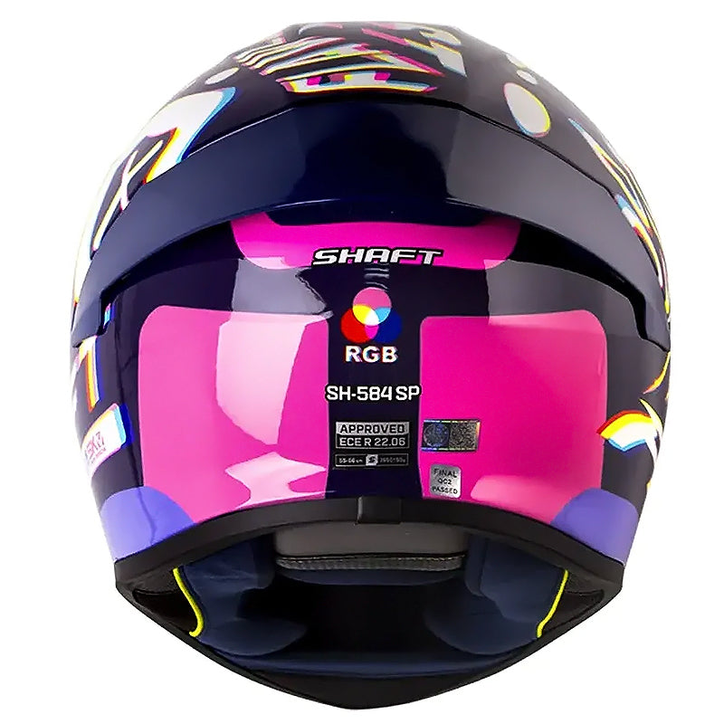 Casco Shaft 584 Sp Rgb Morado Visor Revo Morado