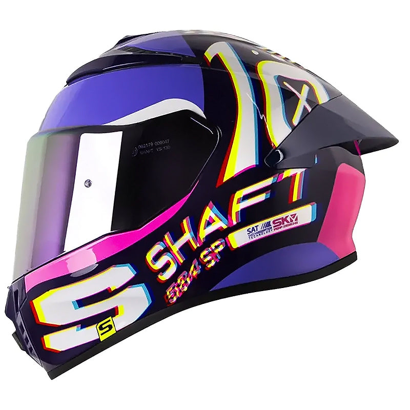 Casco Shaft 584 Sp Rgb Morado Visor Revo Morado