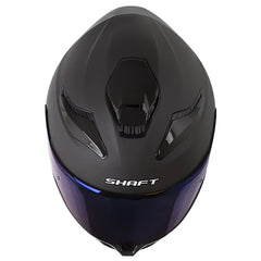 Casco Shaft 584 Sp Solid Gris Oscuro Negro Visor Iridium Azul