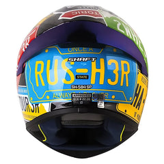 Casco Shaft 584 Sp State Negro Amarillo Neón Visor Iridium Azul