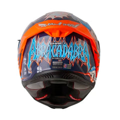 Casco Shaft 598 Gtr Abracadabra Azul Oscuro Visor Iridium Rojo