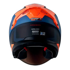 Casco Shaft Pro 240Dv Maison Azul Naranja Visor Iridium Azul
