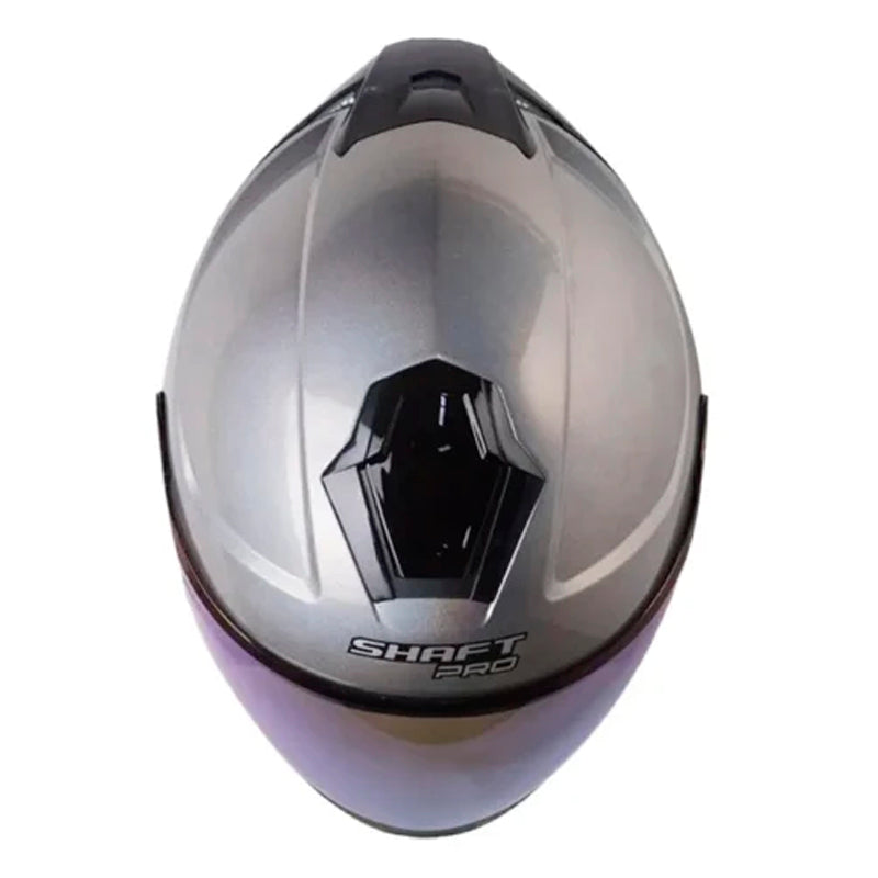 Casco Shaft Pro 240Dv Solid Camaleon Gris Claro Visor Iridium Azul