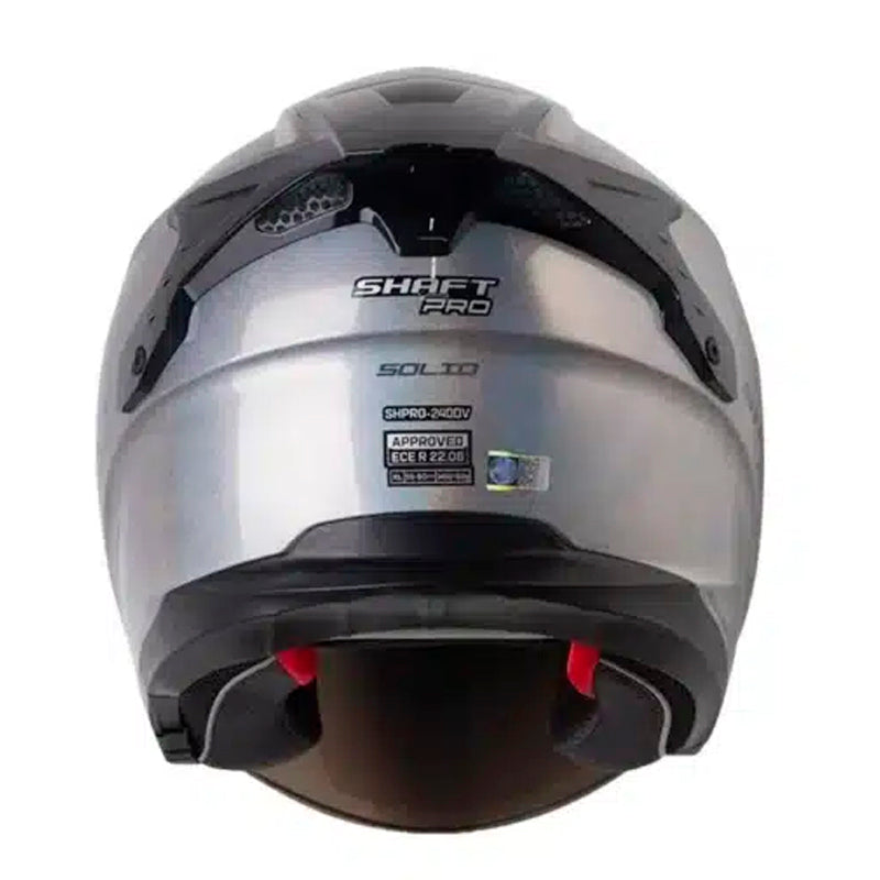 Casco Shaft Pro 240Dv Solid Camaleon Gris Claro Visor Iridium Azul