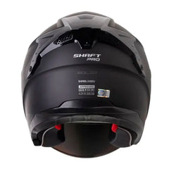 Casco Shaft Pro 240Dv Solid Negro Gris Visor Iridium Rojo