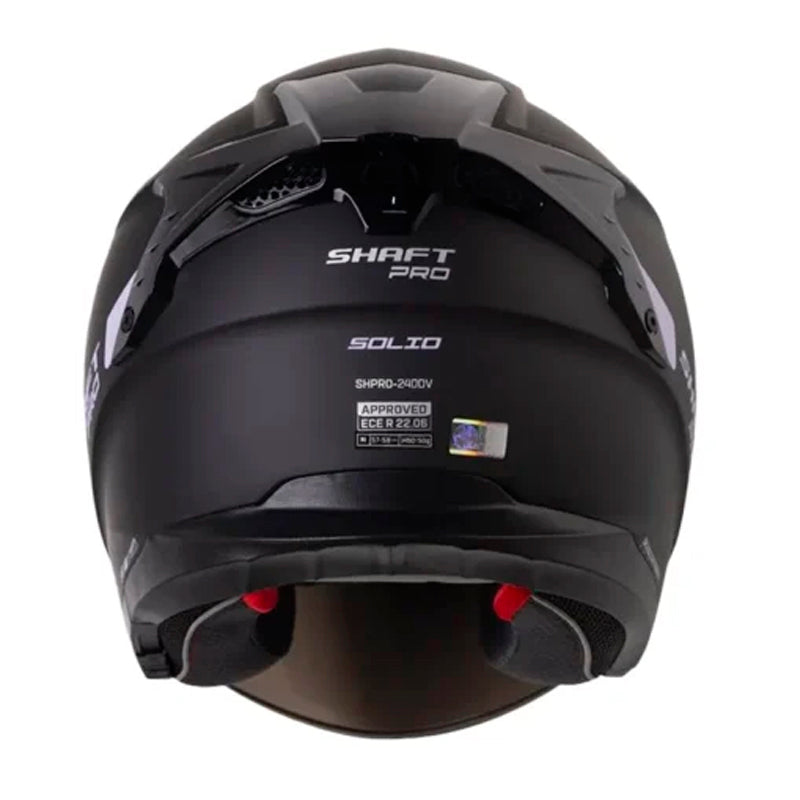 Casco Shaft Pro 240Dv Solid Negro Morado Claro Visor Iridium Morado