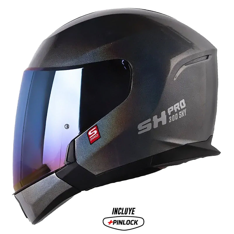Casco Shaft Pro 300 Modular Solid Camaleon Visor Iridium Azul