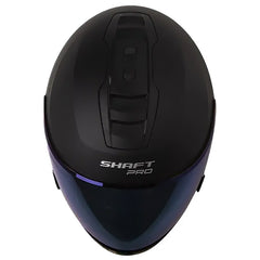 Casco Shaft Pro 300 Modular Solid Negro Gris Visor Iridium Azul