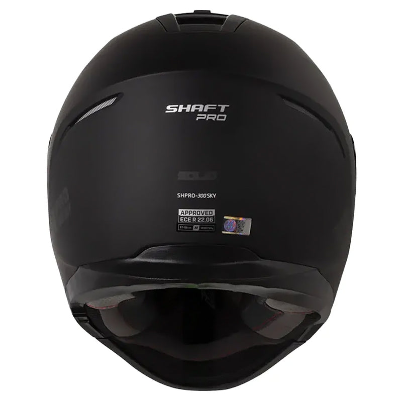 Casco Shaft Pro 300 Modular Solid Negro Gris Visor Iridium Azul