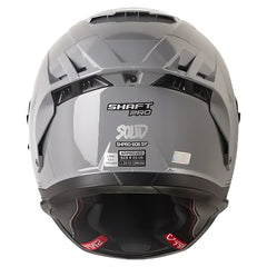 Casco Shaft Pro 606Sp Solid Gris Visor Revo Azul