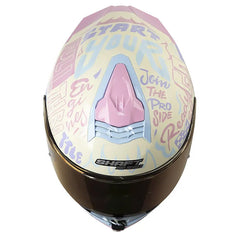 Casco Shaft Pro 609 Venom Block Lett Amarillo Morado