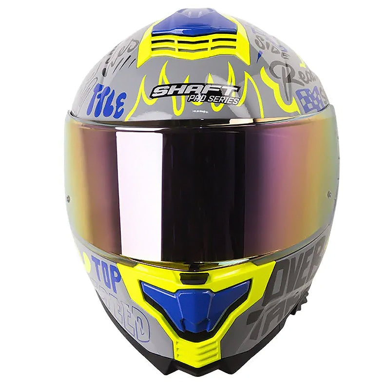 Casco Shaft Pro 609 Venom Block Lett Gris Azul