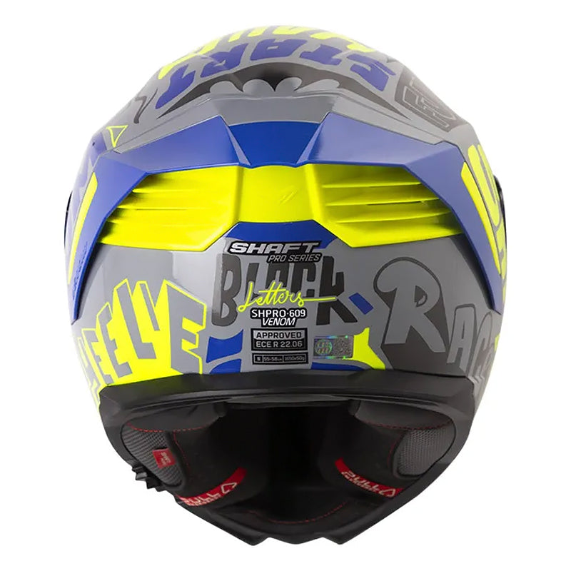 Casco Shaft Pro 609 Venom Block Lett Gris Azul