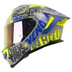 Casco Shaft Pro 609 Venom Block Lett Gris Azul