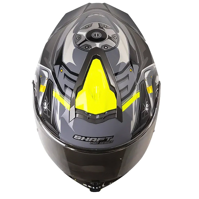 Casco Shaft Pro 609 Venom Madness Gris Negro Visor Iridium Silver