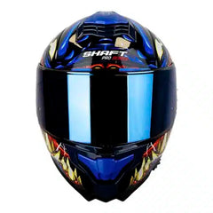 Casco Shaft Pro 609 Venom Parasyte Azul Oscuro Visor Iridium Azul