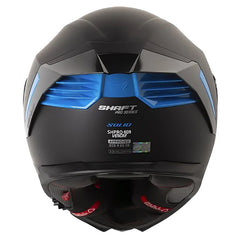 Casco Shaft Pro 609 Venom Solid Negro Azul Visor Iridium Azul