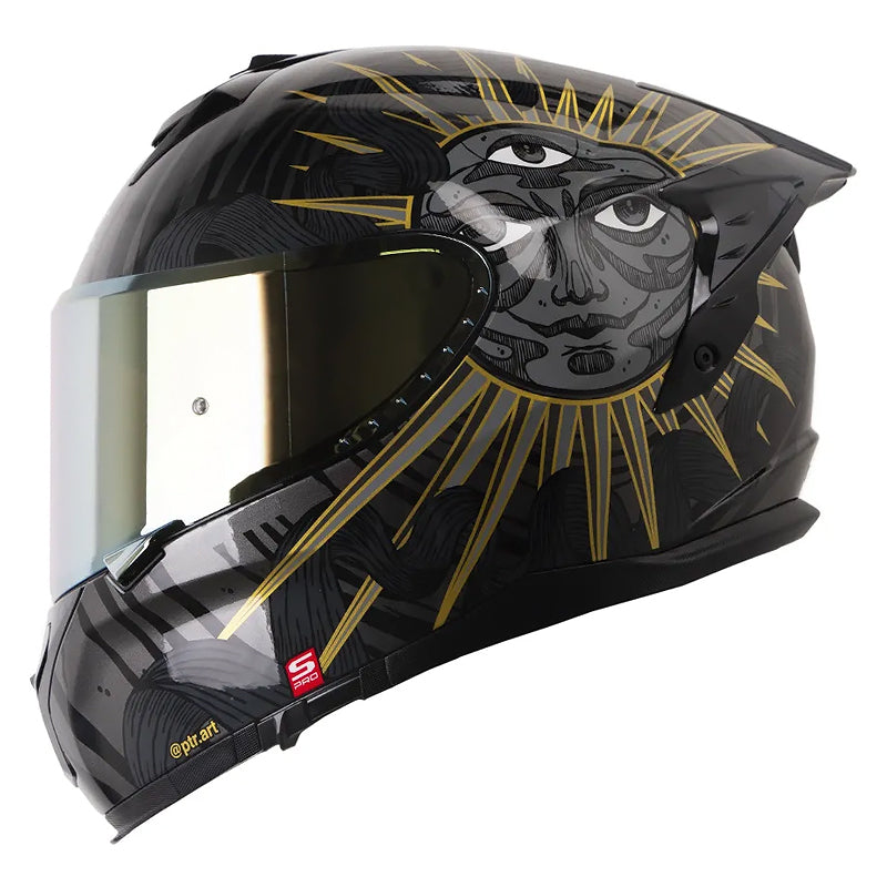 Casco Shaft Pro 610Dv Eclipse Negro Dorado