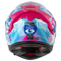 Casco Shaft Pro 610 Dv Evo Magic World Azul Morado Visor Iridium Morado