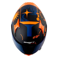 Casco Shaft Pro 612Dv Evo Encripter Negro Naranja Visor Iridium Azul