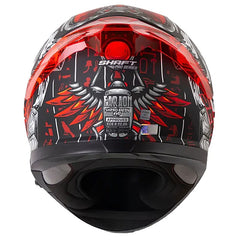 Casco Shaft Pro 612Dv Evo Faraon Negro Rojo Visor Iridium Rojo