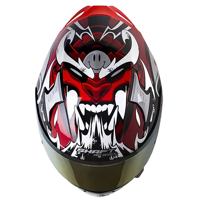 Casco Shaft Pro 612Dv Inside Soul Rojo Oscuro Gris Visor Iridium Rojo