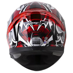 Casco Shaft Pro 612Dv Inside Soul Rojo Oscuro Gris Visor Iridium Rojo