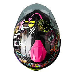 Casco Shaft Pro 620 Evo Carbon 888 Full Color Visor Iridium Azul