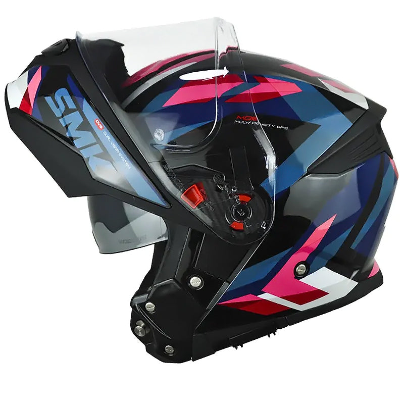 Casco Smk Gullwing Cha Negro Azul Rosado