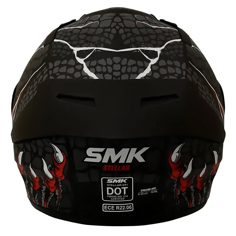 Casco Smk Stellar Ma263 Negro Rojo