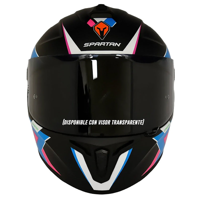 Casco Spartan Draken Frantic Azul Rosado