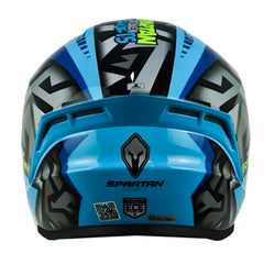 Casco Spartan Draken S Jolly Azul Negro Gris